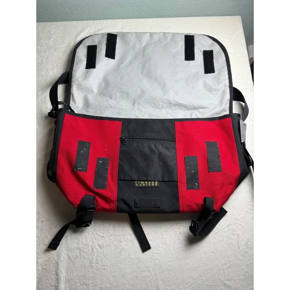 Timbuk2 Designs Messenger Bag Red Black Colorblock Large Commuter Bag